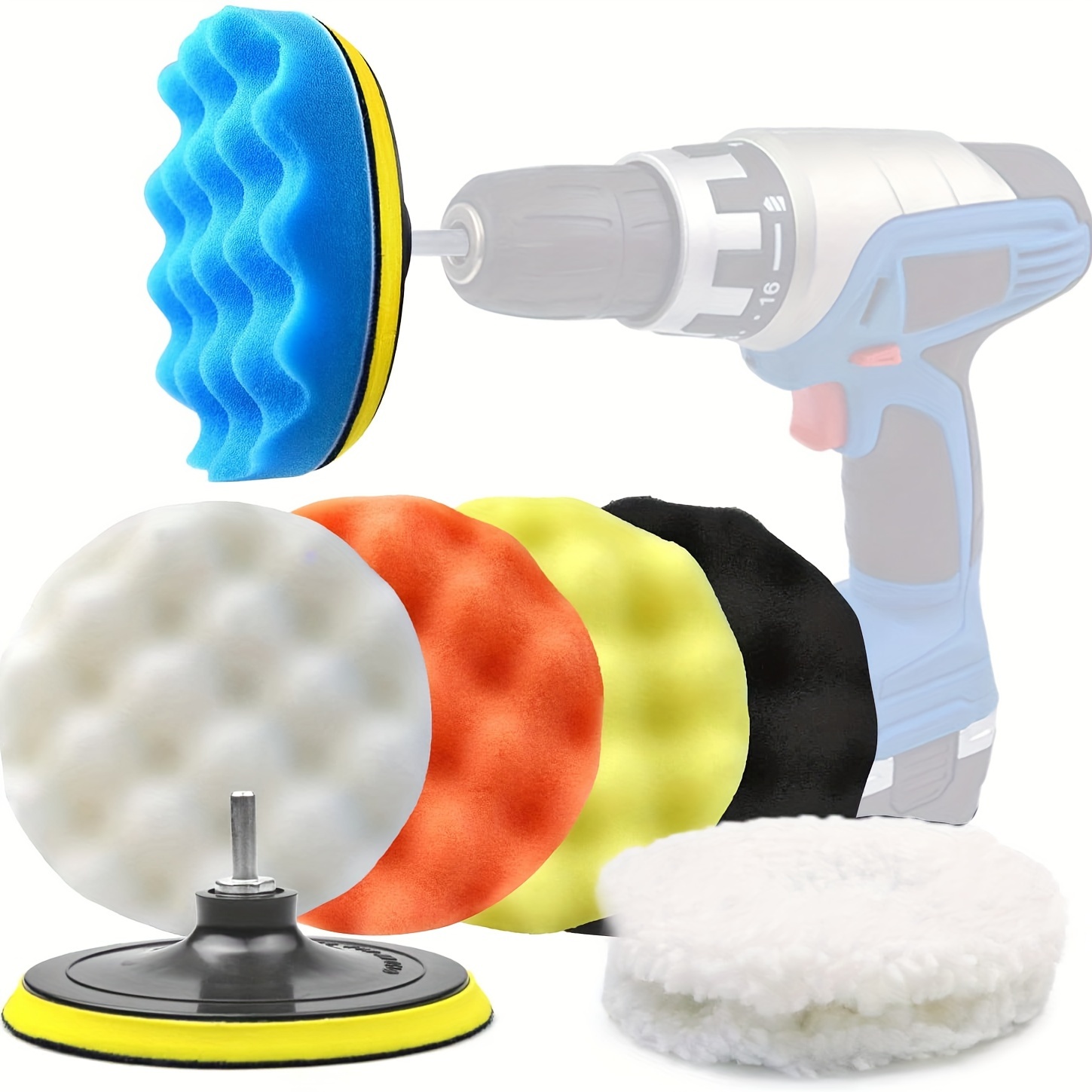 Wool Polishing Pad Set car Buffing Wheel Tool Kit M14 Drill - Temu