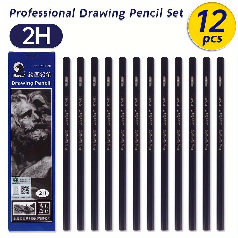 Marie's 12 Pcs Sketching Drawing Pencils with Box Set for Artists