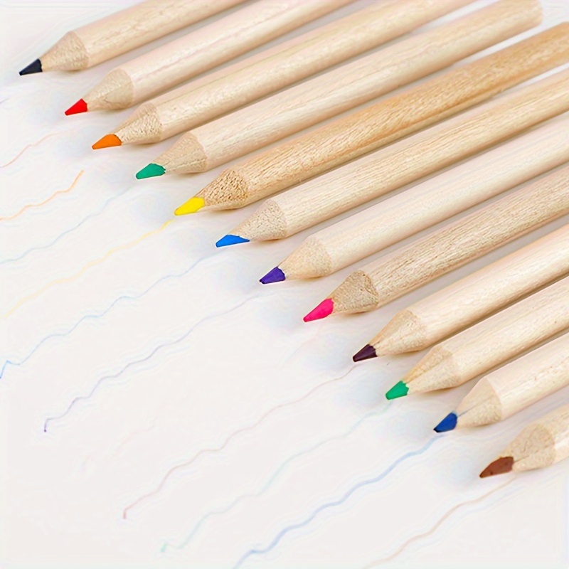 Cute Bear Color Pencils Creative Stationery Long - Temu