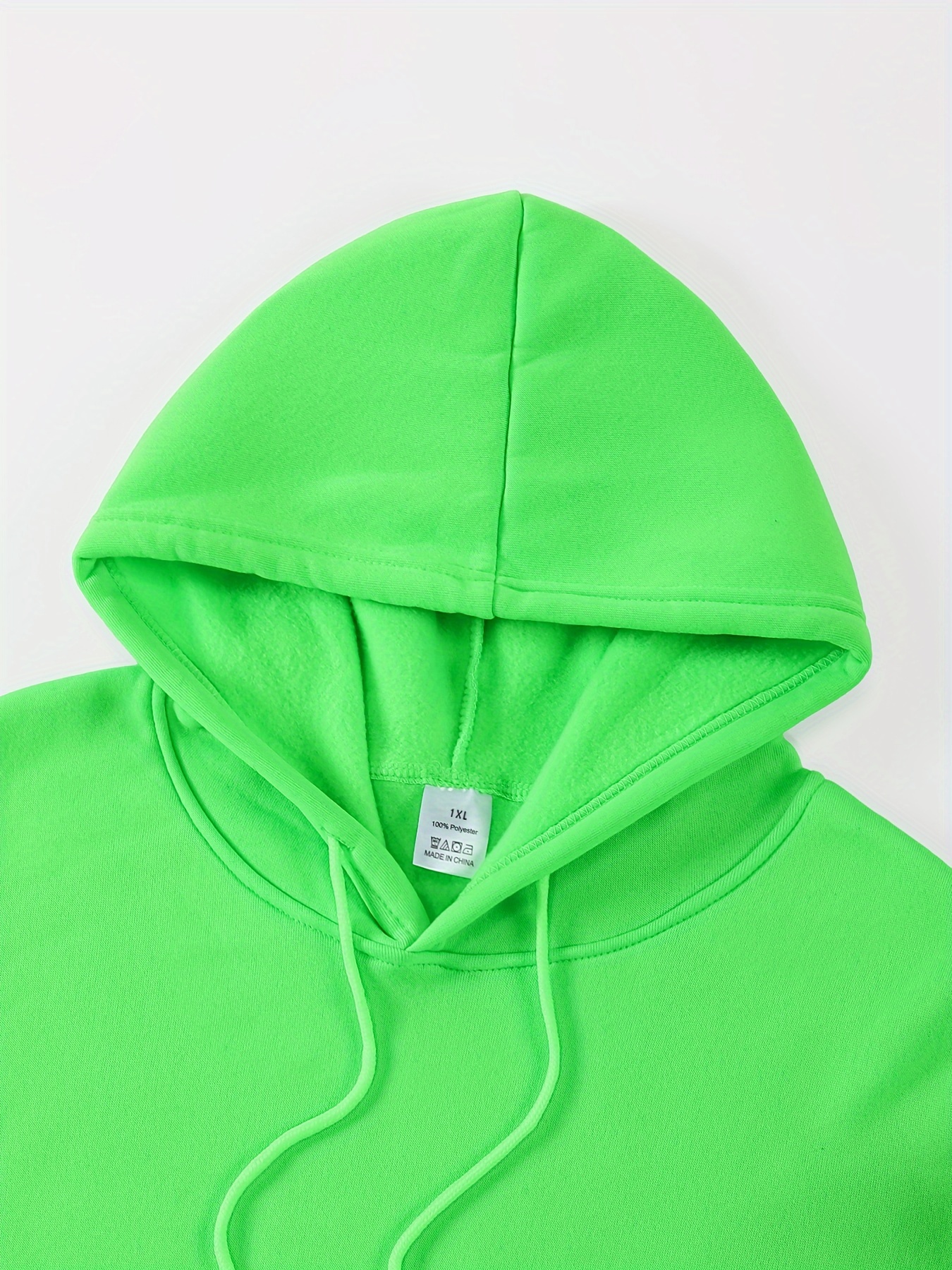 Sportswear Plus Size Green Hoodies.