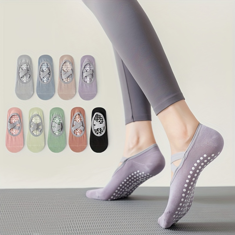 Criss Cross Yoga Socks Anti skid Breathable Sweat Absorption - Temu