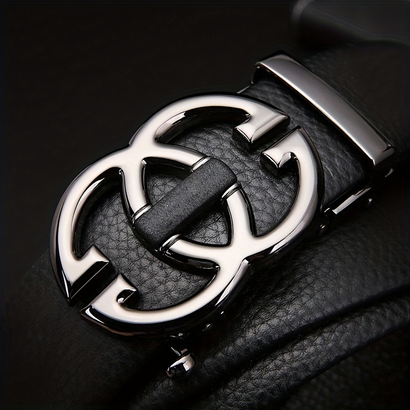 Hebilla para cinturón automático para hombres. Luxury Silver