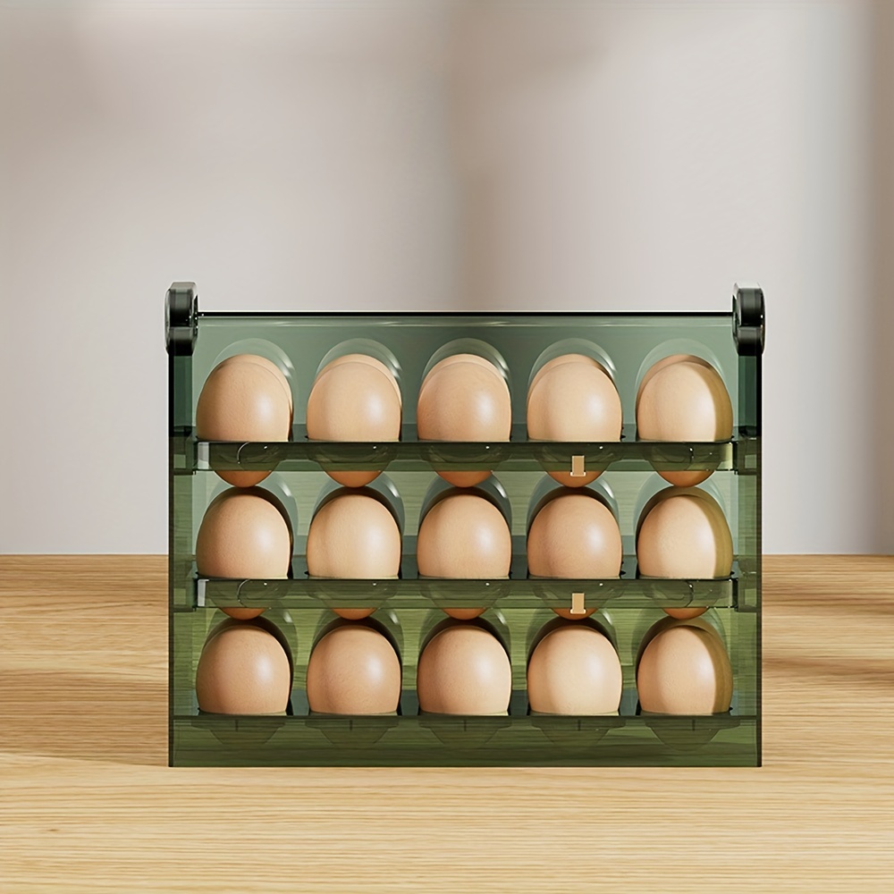3-layer Egg Holder For Refrigerator, Egg Storage Box For Fridge, 3-layer  Flip Fridge Egg Tray Container, Kitchen Countertop Fresh Egg,reusable  Versatile Clear Egg Tray - Temu