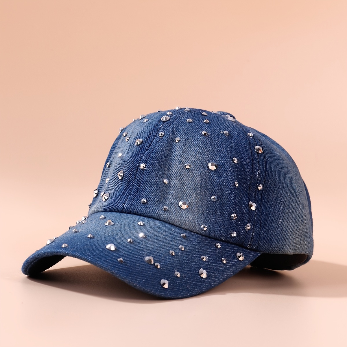 Girls Rhinestone Decor Baseball Cap