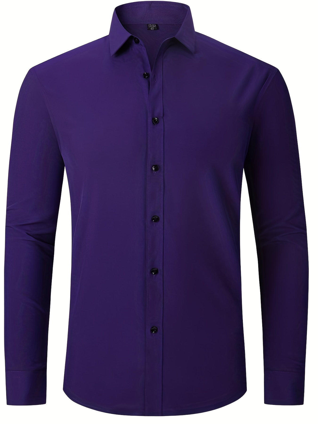 Classic Design Men's Casual Button Solid Long Sleeve Shirt - Temu United  Kingdom