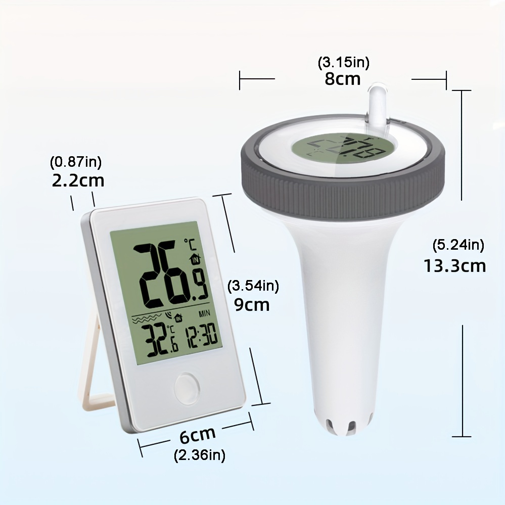 Floating Pool Thermometer Wireless - Solar Digital Pool Thermometer 