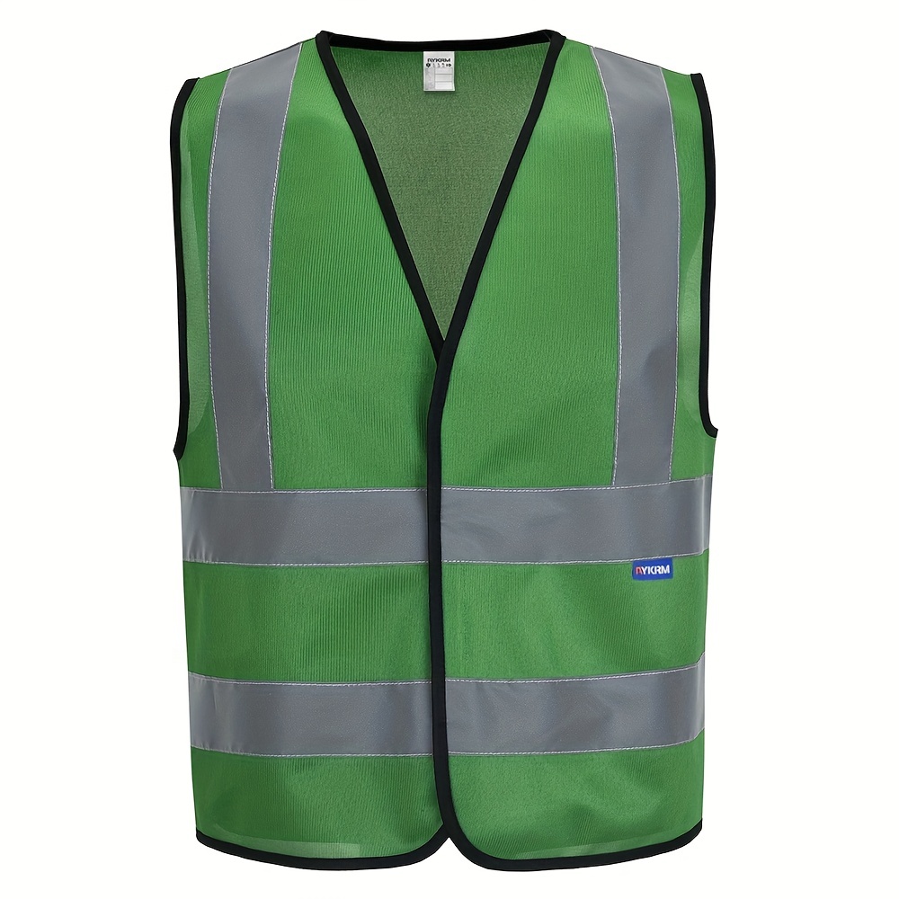 Reflective Safety Vest Yellow Pockets Class Visibility - Temu