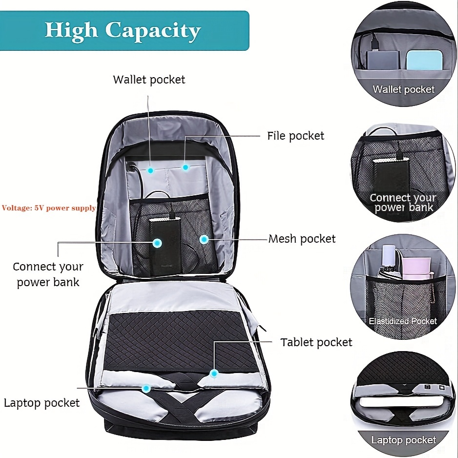 1pc led wifi version smartphone controlled led screen dynamic stylish dazzling 3 0 waterproof backpack for motorcycle laptop cycling backpack details 6