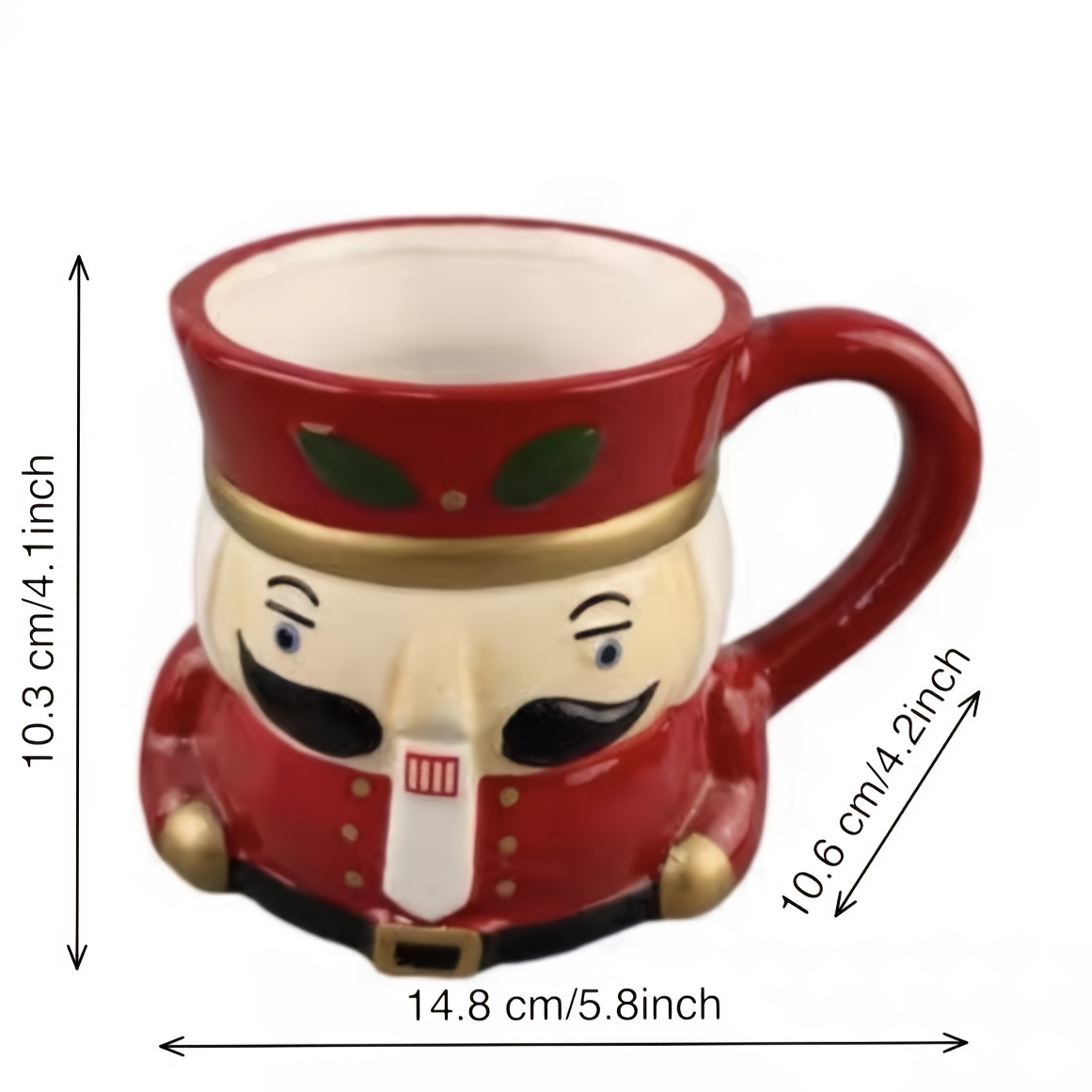 1pc, Cute Gingerbread Man Coffee Mug, 320ml/10.8oz Ceramic Coffee Cups,  Christmas Water Cups For Home And Office, Summer Winter Drinkware,  Christmas G