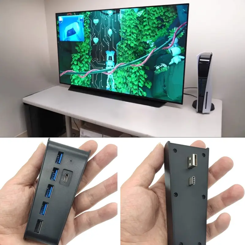 Hub USB 5 Ports Pour PS5, Adaptateur Séparateur De Chargeur De  Concentrateur D'extension Haute Vitesse
