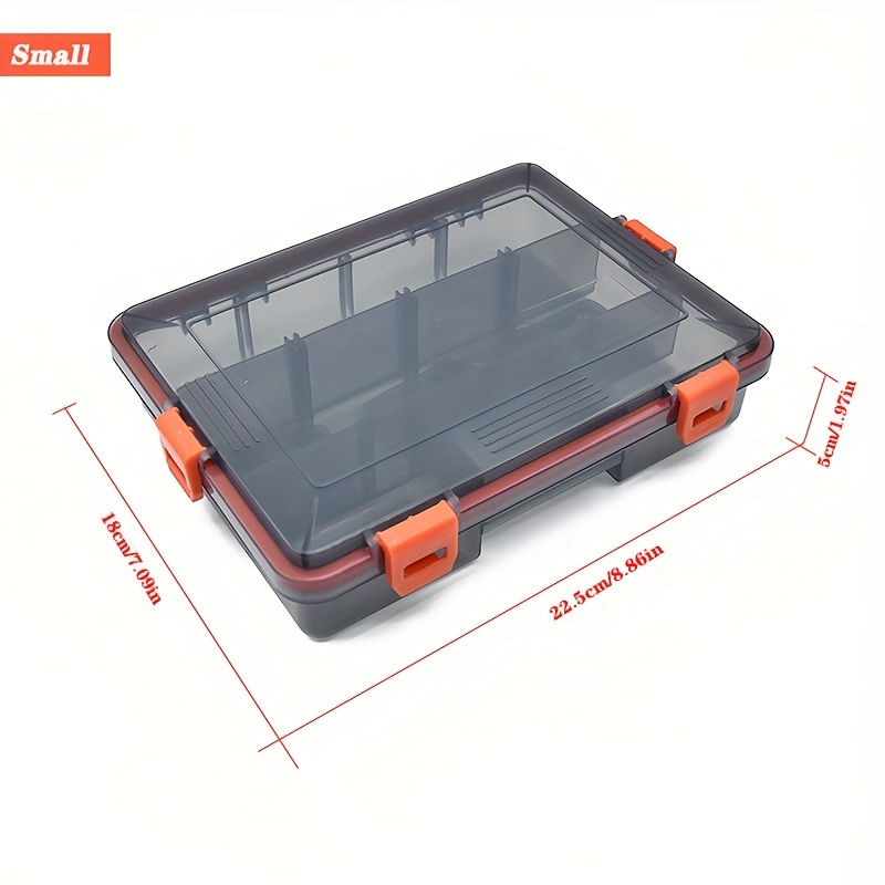 JOHNCOO Double Sided 14/12 Compartments Fishing Tackle Boxes Fishing Lure Box  Organizer Fishing Bait Tackle Storage Case