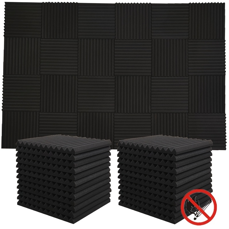 Paneles de insonorización para estudio de espuma acústica, paneles de  aislamiento de absorción de sonido de