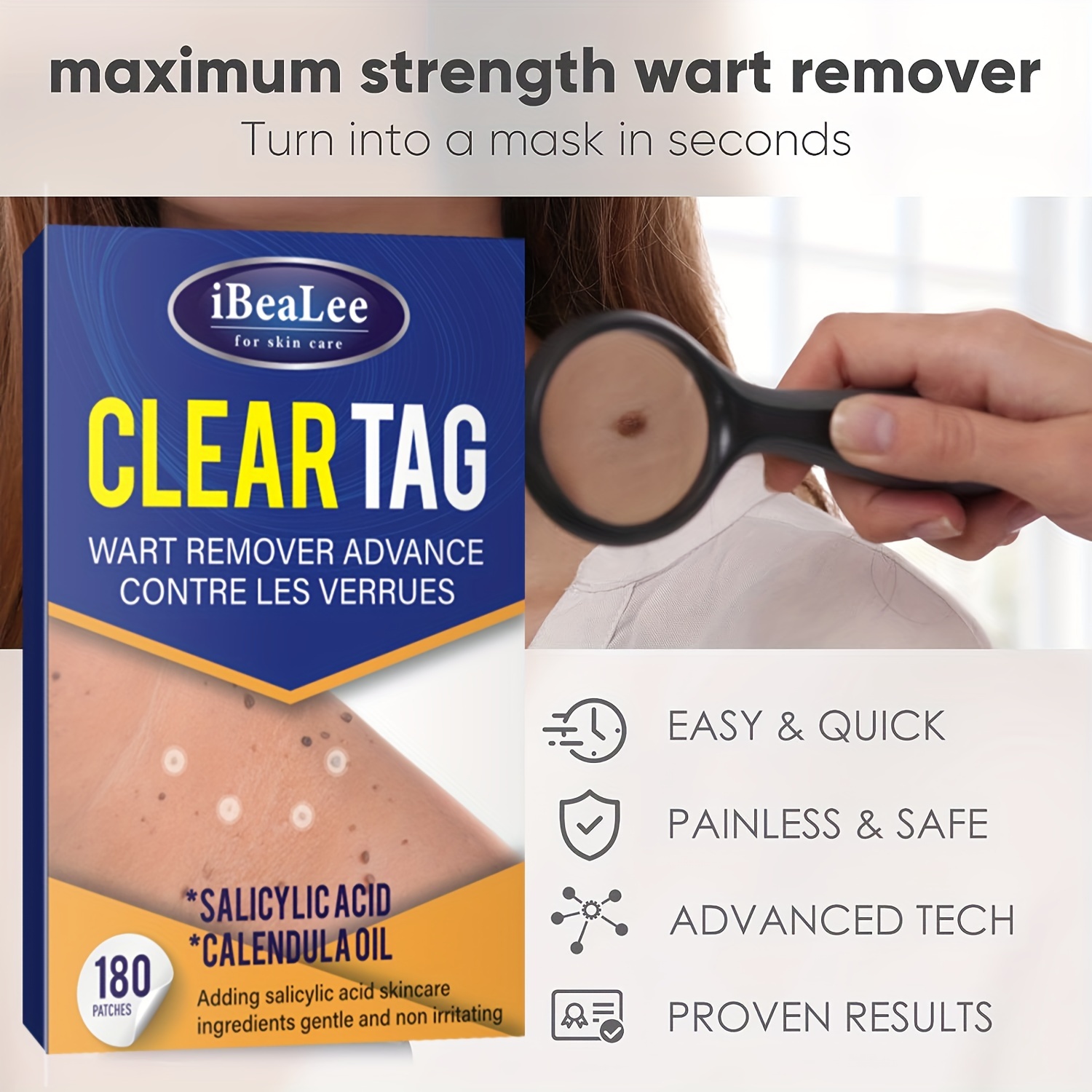 Ibealee Tag And Wart Remover, Skin Tag Removal Natural Skin