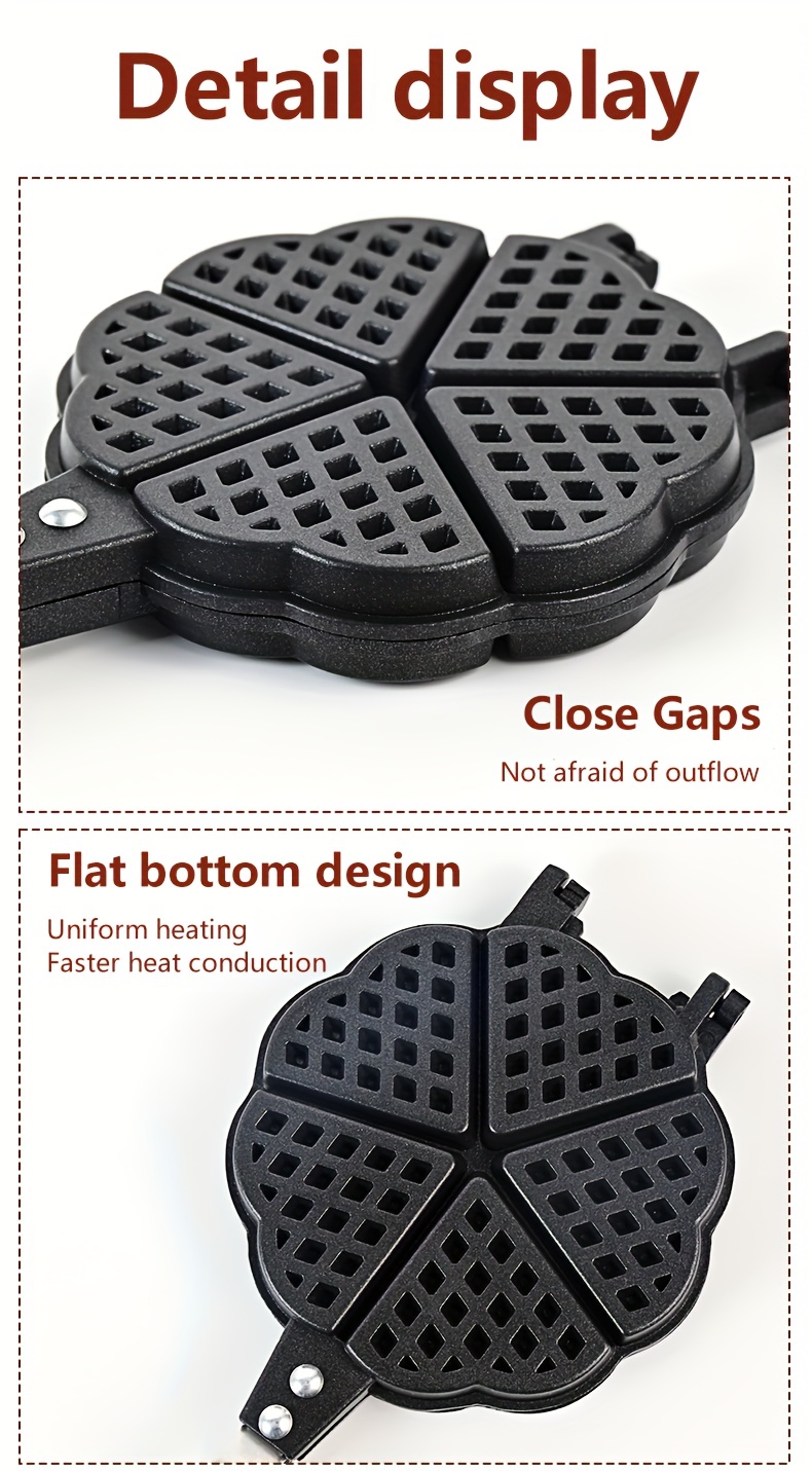 1pc, Vassoio Per La Cottura Di Waffle E Pancake, Padella Antiaderente Per  La Cottura A Gas Love Waffle Mold, Padella Per La Cottura A Doppia Faccia Ca