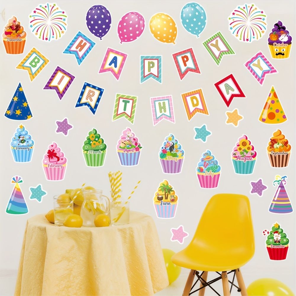 Decorazioni Per Feste Di Compleanno Adesivi Murali Torta Bambini Riunione  Familiare Sfondo Parete, Soggiorno, Camera Da Letto, Ufficio Adesivi Per  Compleanni - Forniture Per Ufficio E Scuola - Temu Italy