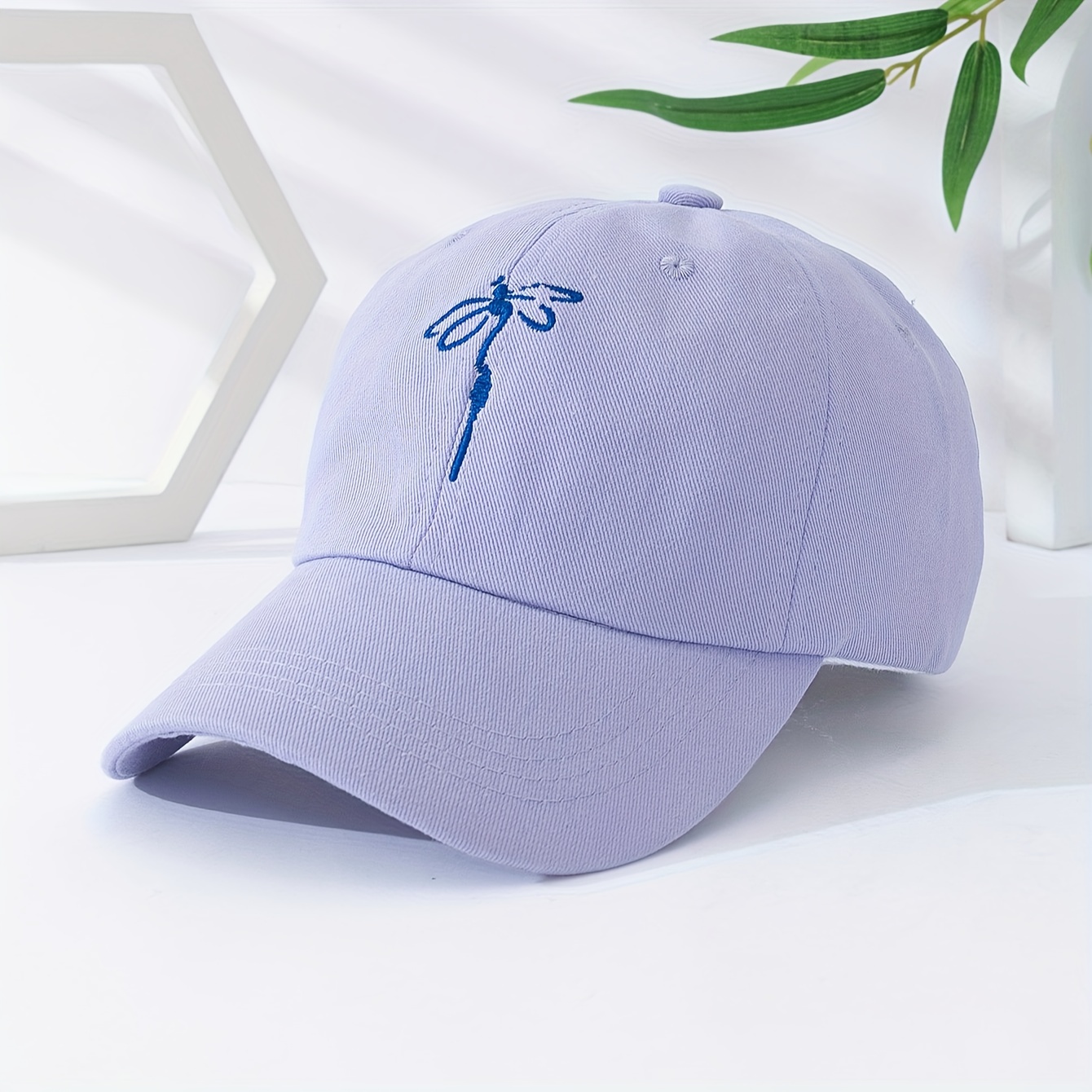 1pc adjustable embroidered dragonfly baseball cap for women 