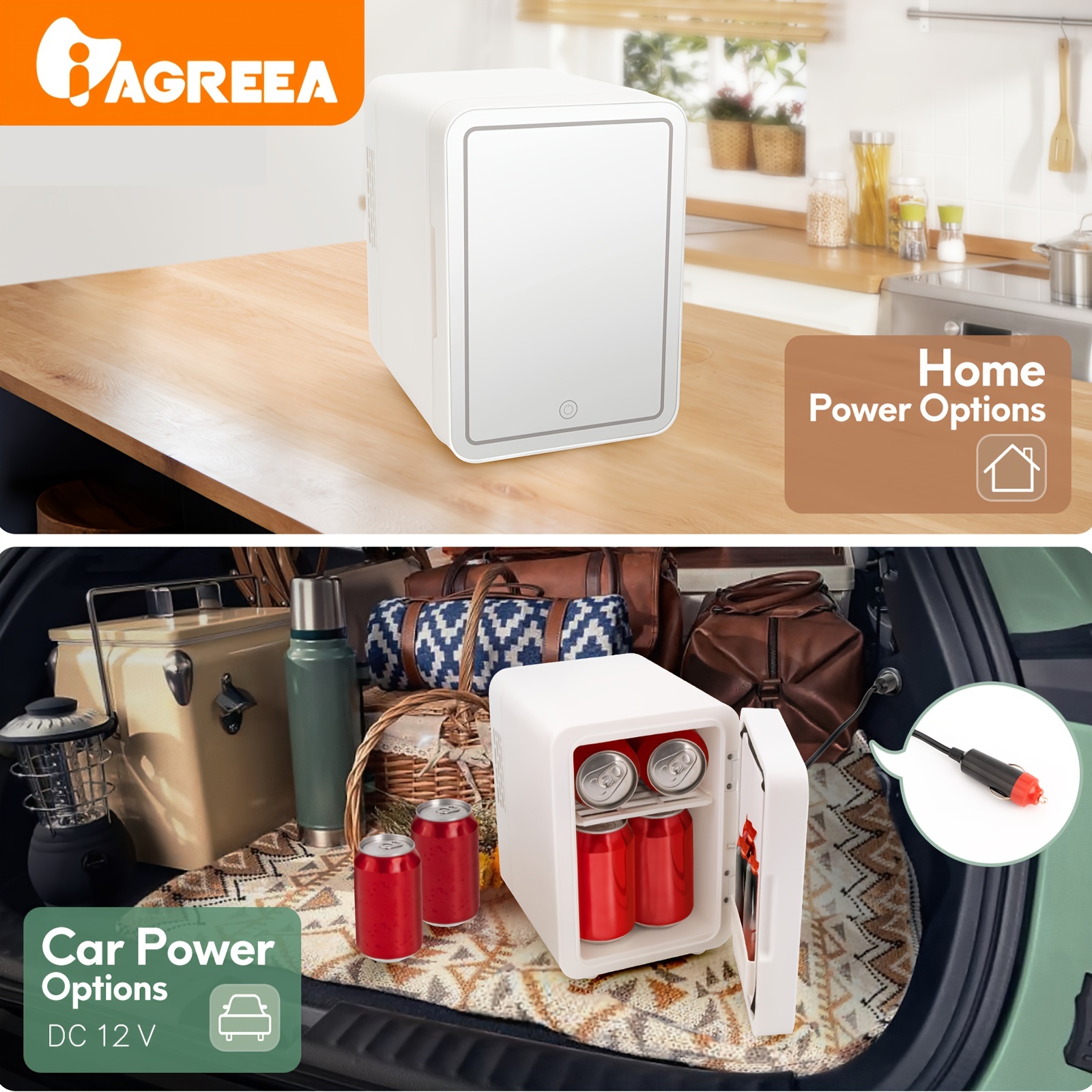 IAGREEA Mini Nevera - 4L/6 Latas Enfriador y Calentador Portátil para  Cuidado de la Piel, Cosméticos y Bebidas - Perfecto para Oficina,  Dormitorio y C