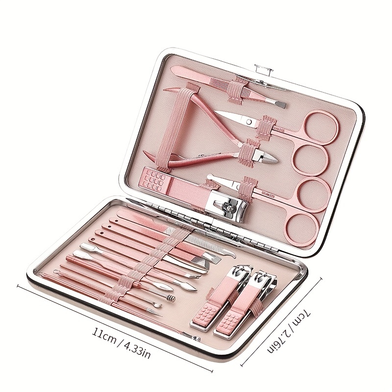 Manicure Set Stainless Steel Nail Clippers, Beauty Tool Portable Set  Professional Grooming Kits, Travel Nail Kit - Temu