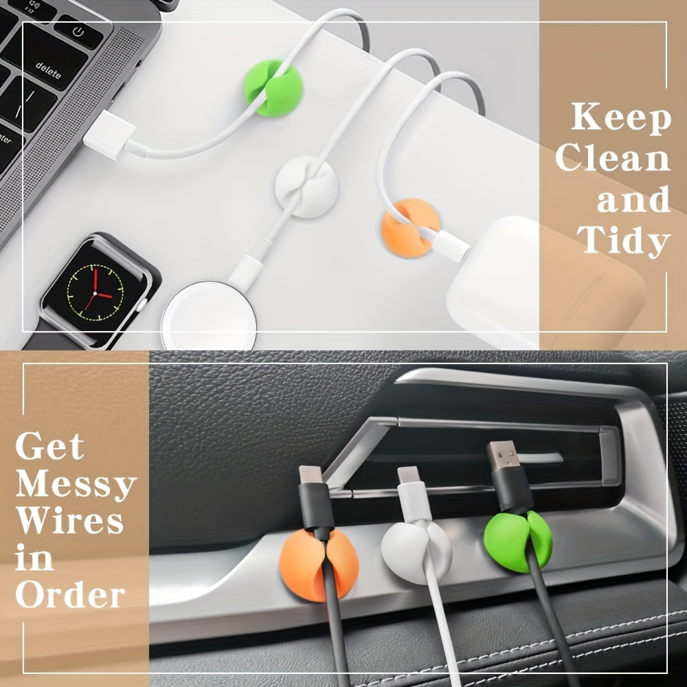 3 Pack Topk Cable Organizer Cable Management Usb Cable Holder Wire  Organizer Cord Clips Cord Holder Desk Car Home Office - Cell Phones &  Accessories - Temu
