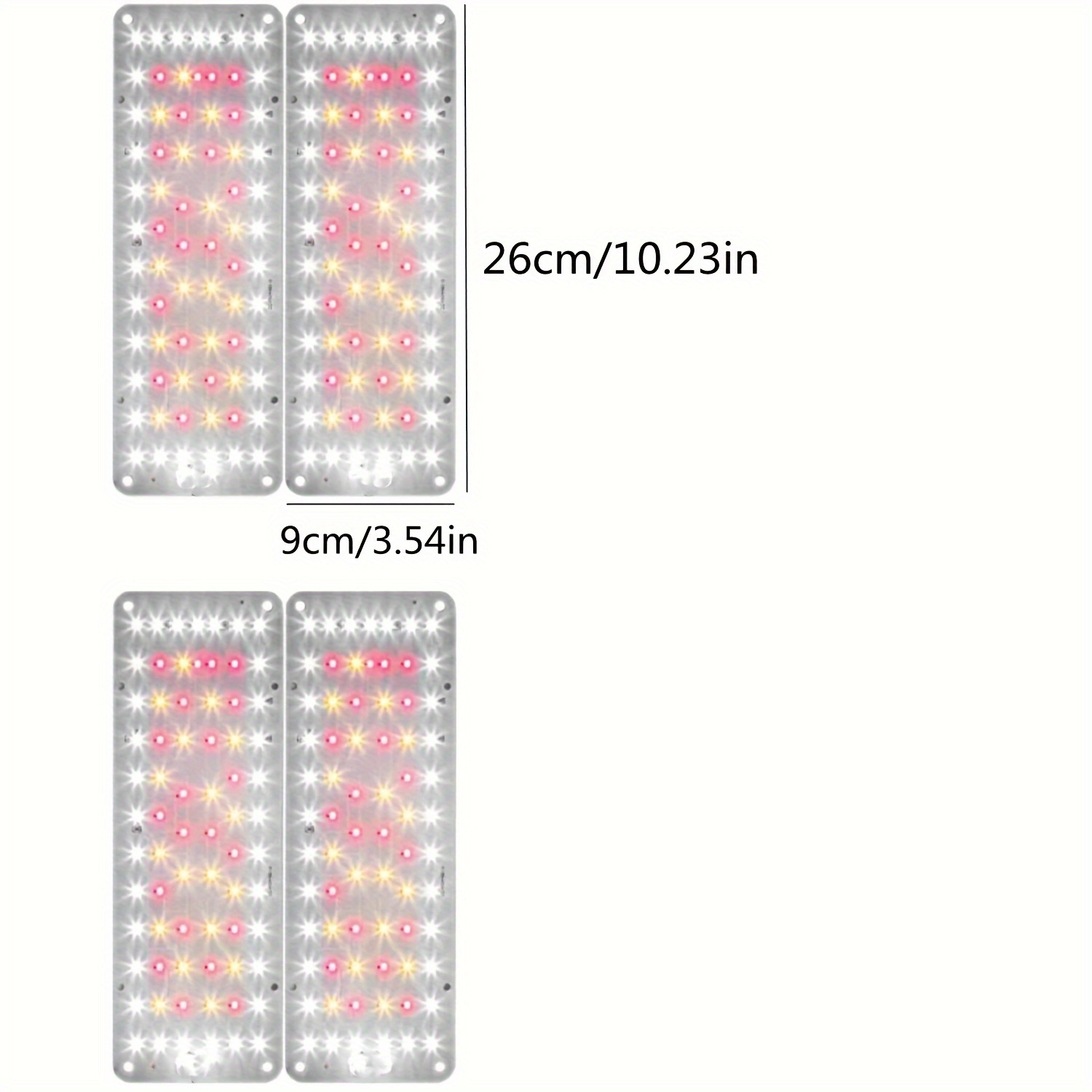 2 3 4pcs grow light full spectrum 50w 500w equiv led grow lights for indoor plants 6000k 3 spectrum modes dimmable timer durable aluminum ultra thin with 288 leds idea for seedlings greenhouse
