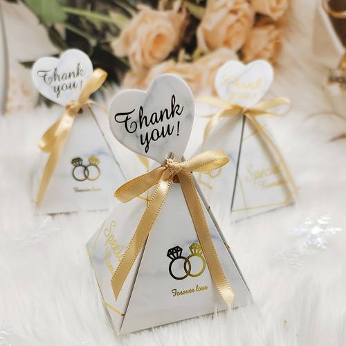 10 50pcs hot stamping diamond wedding candy box gift box packaging box wedding party supplies halloween