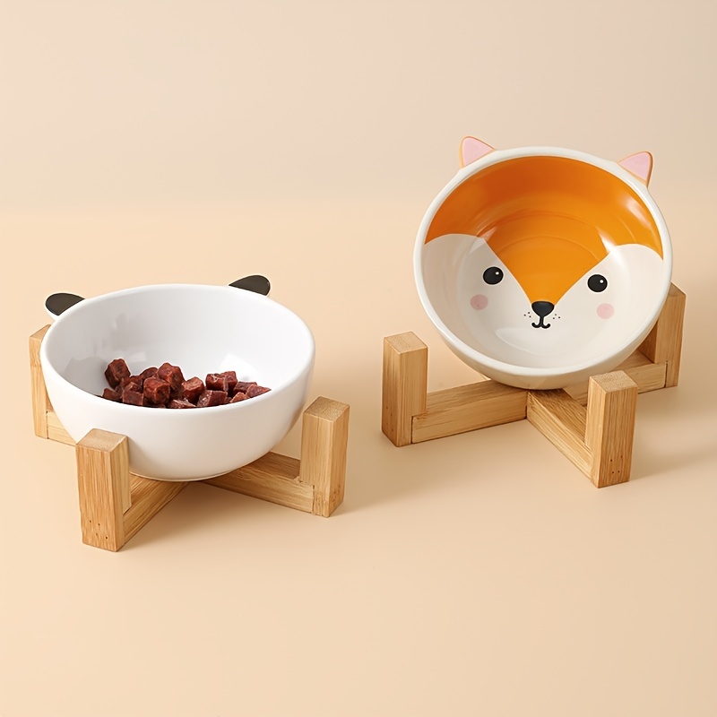 Pet Bowl Slanting Adjustable Lifting Ceramic Cat Bowl Cat - Temu