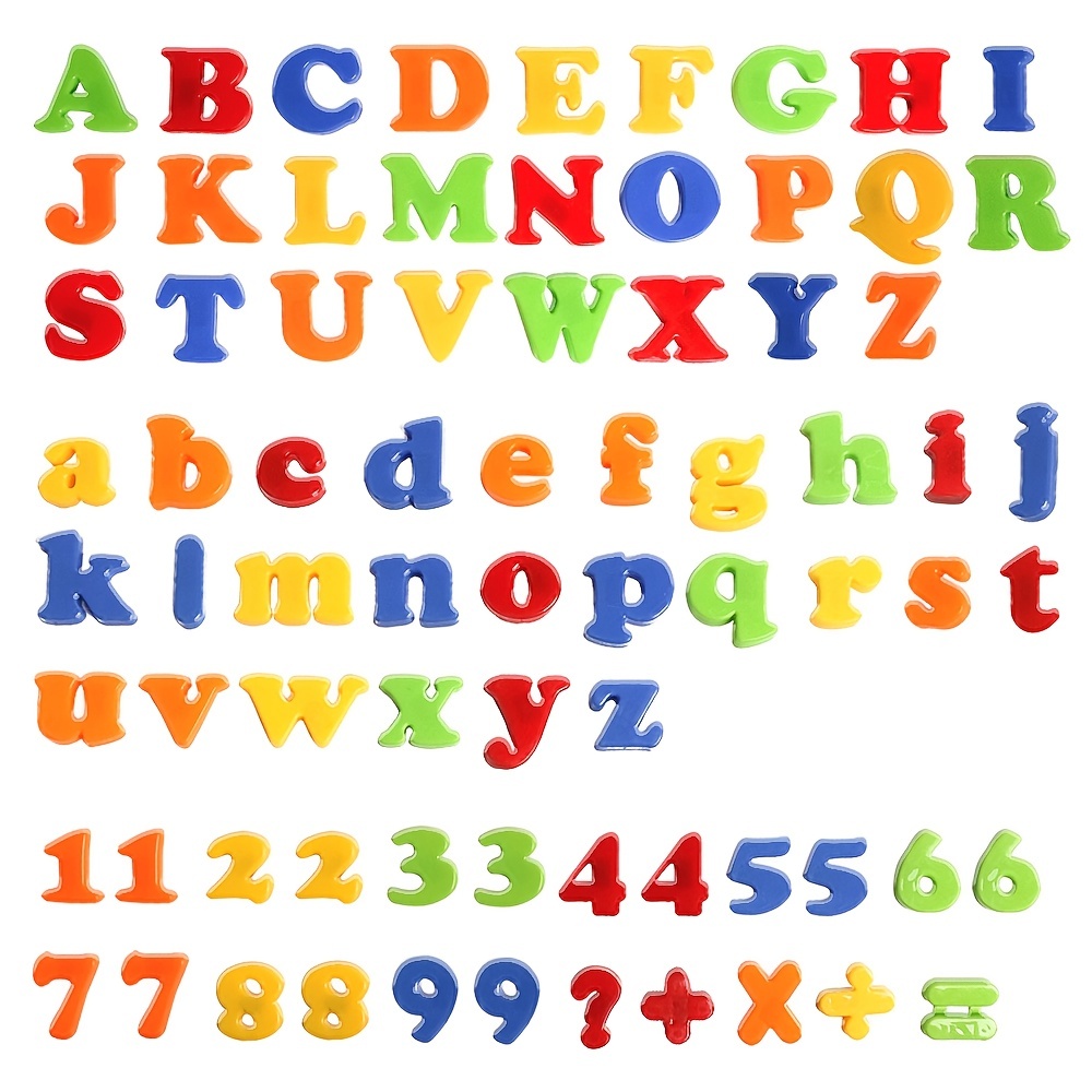 Lettere magnetiche - 124 pezzi Divertente alfabeto Kit frigorifero magneti  per l'apprendimento dei bambini