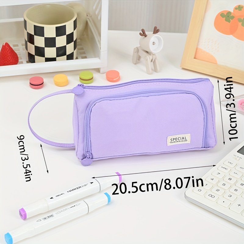 EASTHILL Big Capacity Pencil Case Pouch Pen Case Simple Stationery Bag  School College Office Organizer for Teens Girls Adults Student