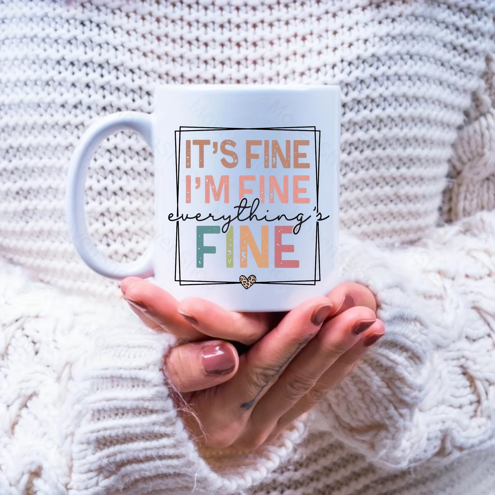 It's Fine Funny Puppy Coffee Mug Coffee Cup Funny Gifts For - Temu