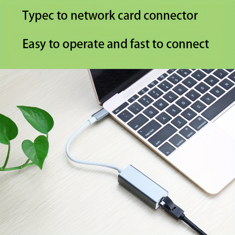LLANO USB-C/Type-C To RJ45 Ethernet Interface Converter Gigabit Cable  Network Card Adapted To PC/PS5/Switch