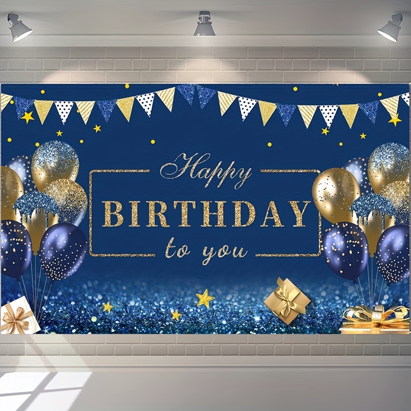 Deco Art / Cake Topper Happy Birthday Dorado/ 1 Set De 6 Pz