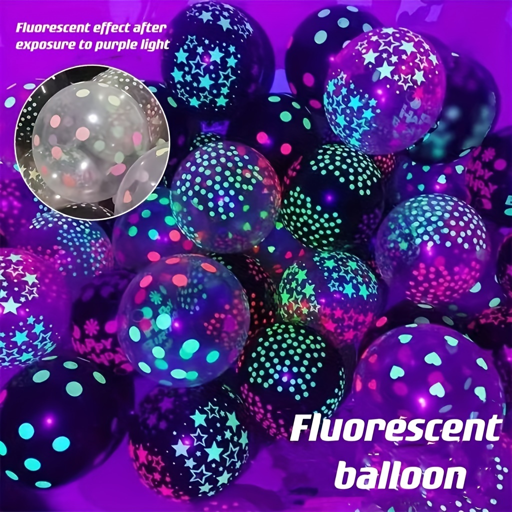 Fluorescent Balloon Glow In The Dark Glow Luminous Love - Temu