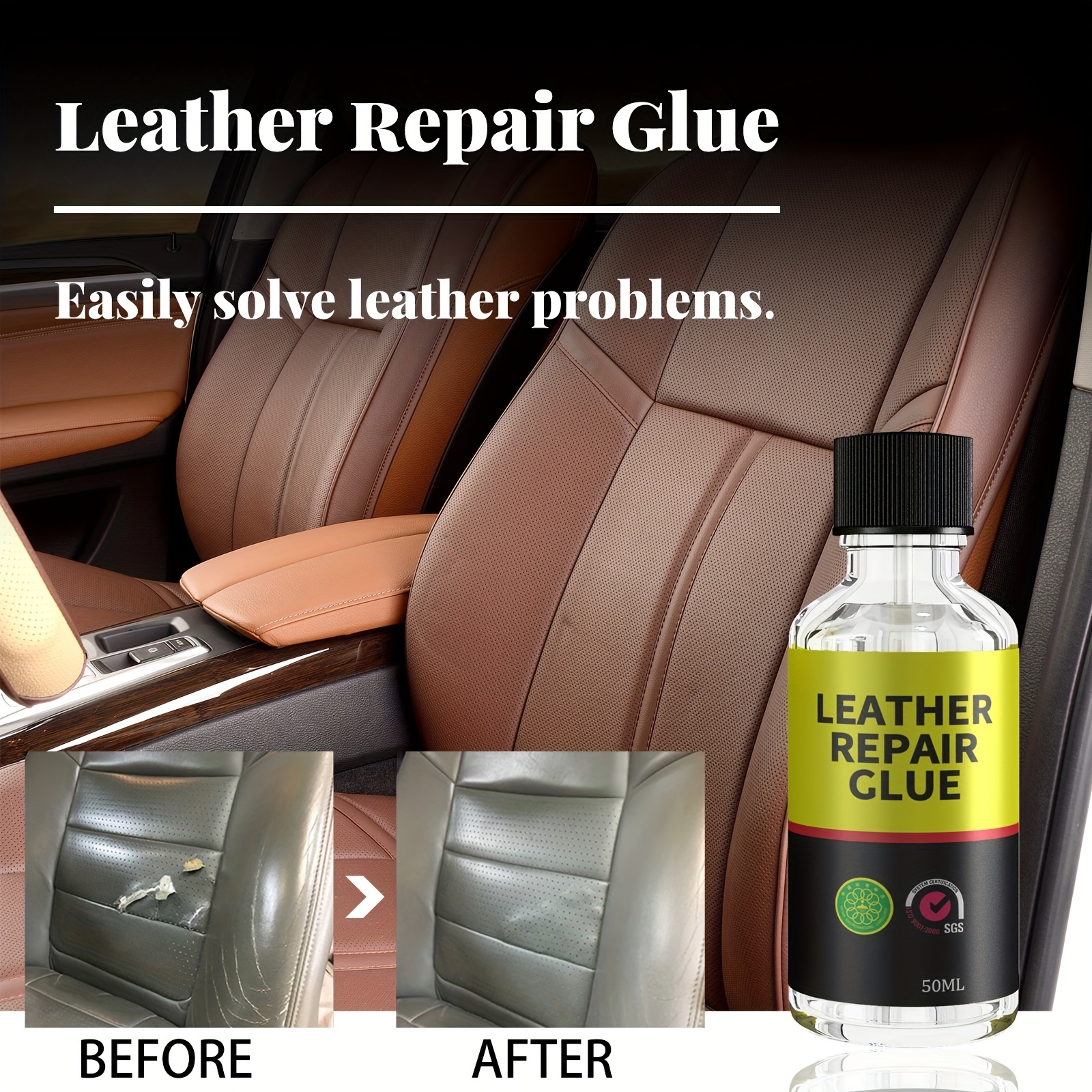 Liquid Skin Leather Repair Kit No Heat Leather Vinyl Repair Tool Auto Car  Seat Sofa Coats Holes Scratch Cracks Rips for Auto