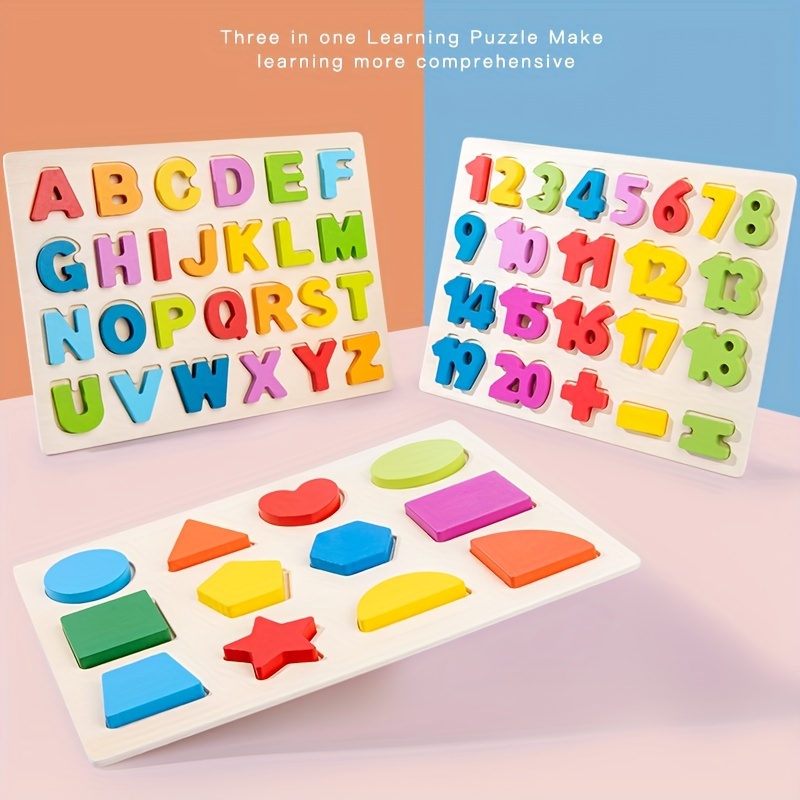 Set Puzzle Prescolare Tre In I Bambini Imparano Alfabeti - Temu Switzerland
