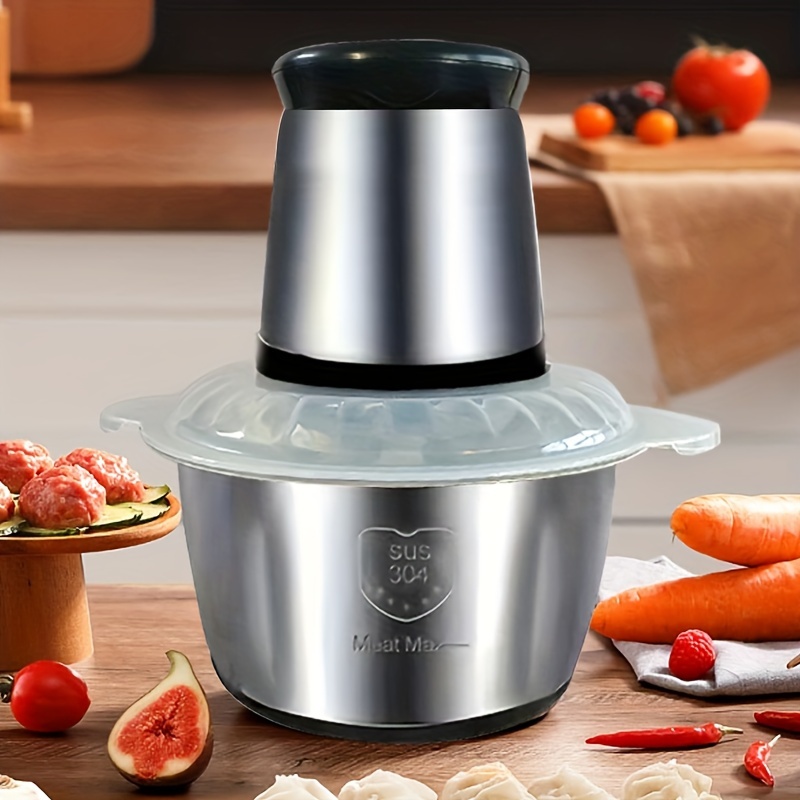 Multi-function Electric Stainless Steel Meat Grinder Meat Mincer Food  Chopper Fruits and Vegetables Chopper (2L Capacity) with FREE Silicone  Spatula
