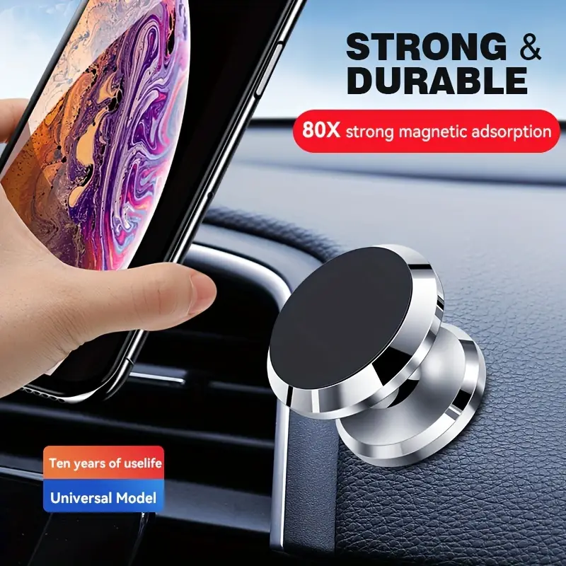 Car Phone Holder Mount, Easily Install,Magnetic Phone Car Mount 360 Degree  Rotating Universal Dashboard Suction Cup Car Phone Mount Holder ,for All