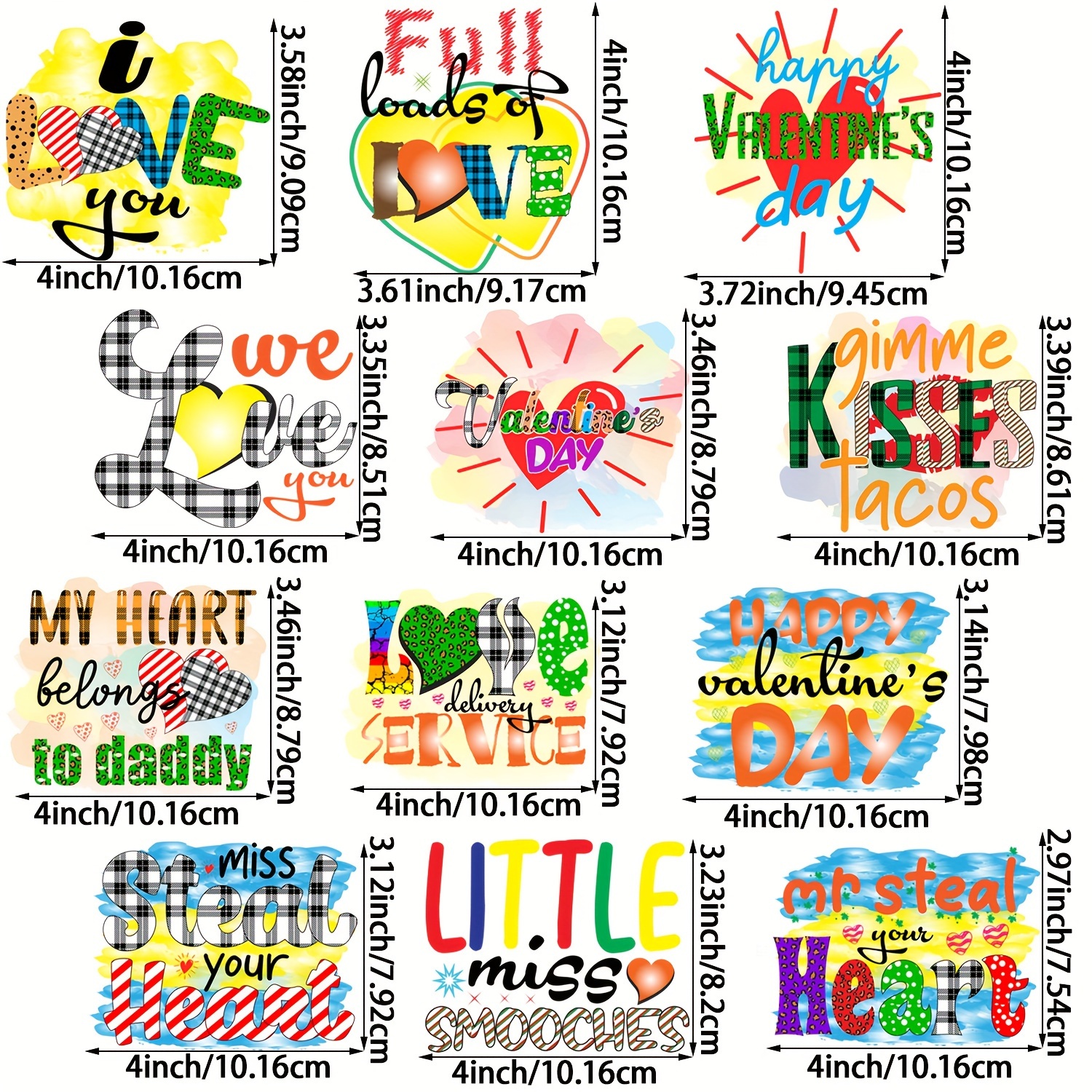 Valentine's Day Clothes Stickers Iron On Transfers For Jeans