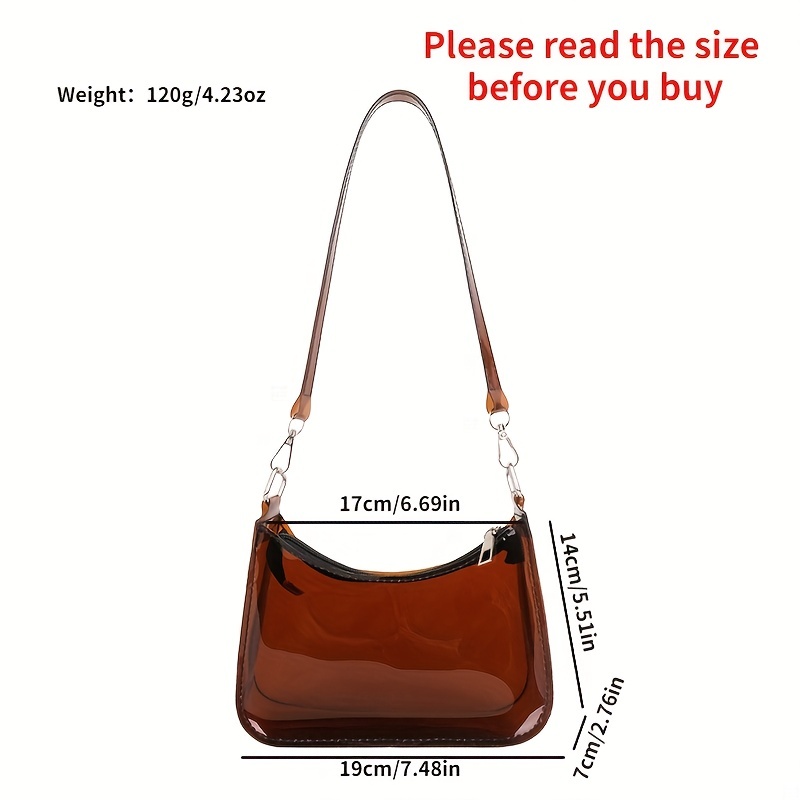 Transparent Jelly Underarm Bag, Trendy Summer Beach Bag, See Through  Underarm Purse For Travel, Events, Concert - Temu