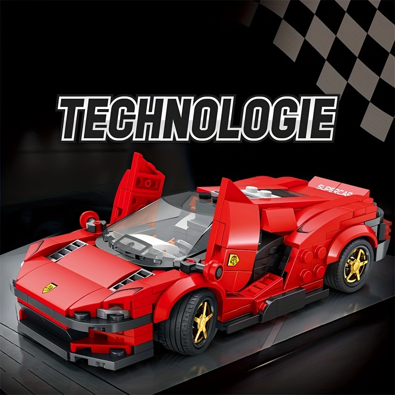 

Highly Restored Super Car Grid 8 Grid Supercar Sp3 Building Block, Racing Ornaments Model, Assembled Educational Toys
