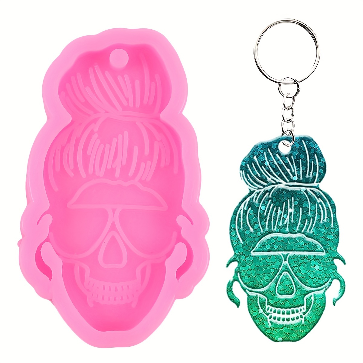 Halloween Silicone Molds Skull Face Skull Head Woman Shape - Temu