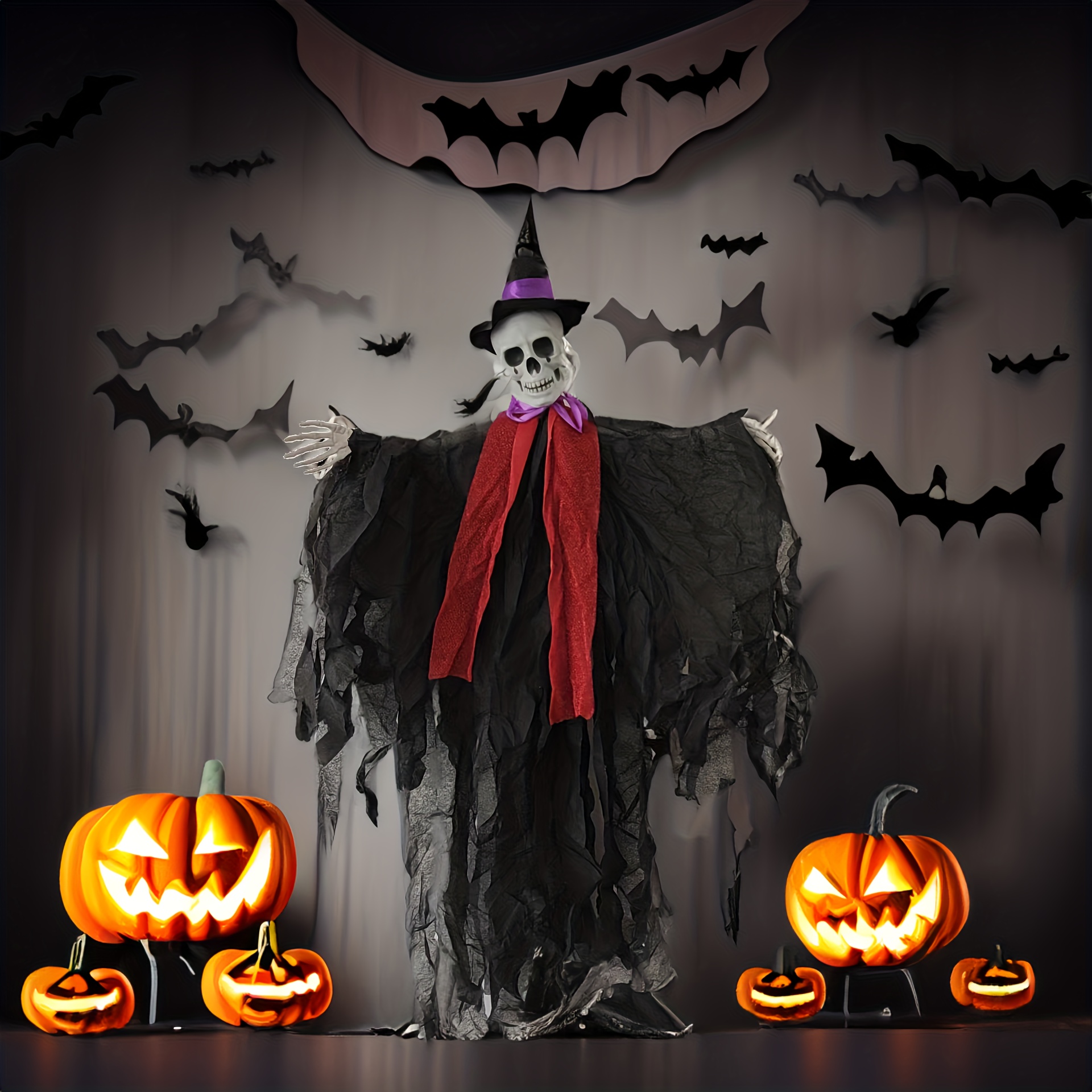 Acheter Poupée suspendue pour Halloween, décoration fantôme de sorcière,  horreur effrayante, pendentif de sorcière volante, Festival, Bar,  décoration de la maison