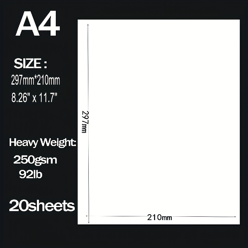White Cardstock - Thick Paper for School, Arts and Crafts