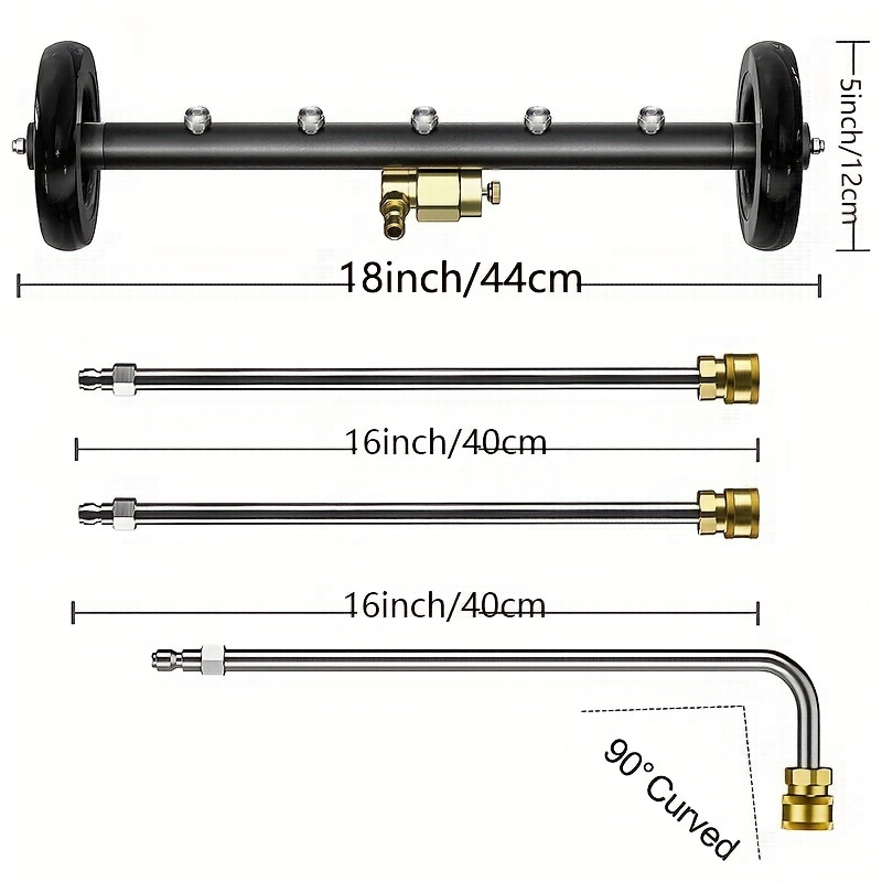 Dual-function Undercarriage Cleaner & Surface Cleaner For Pressure Washer,  1 Underbody Car Wash Water Broom With Extension Wands, 4000psi, - Temu  United Arab Emirates