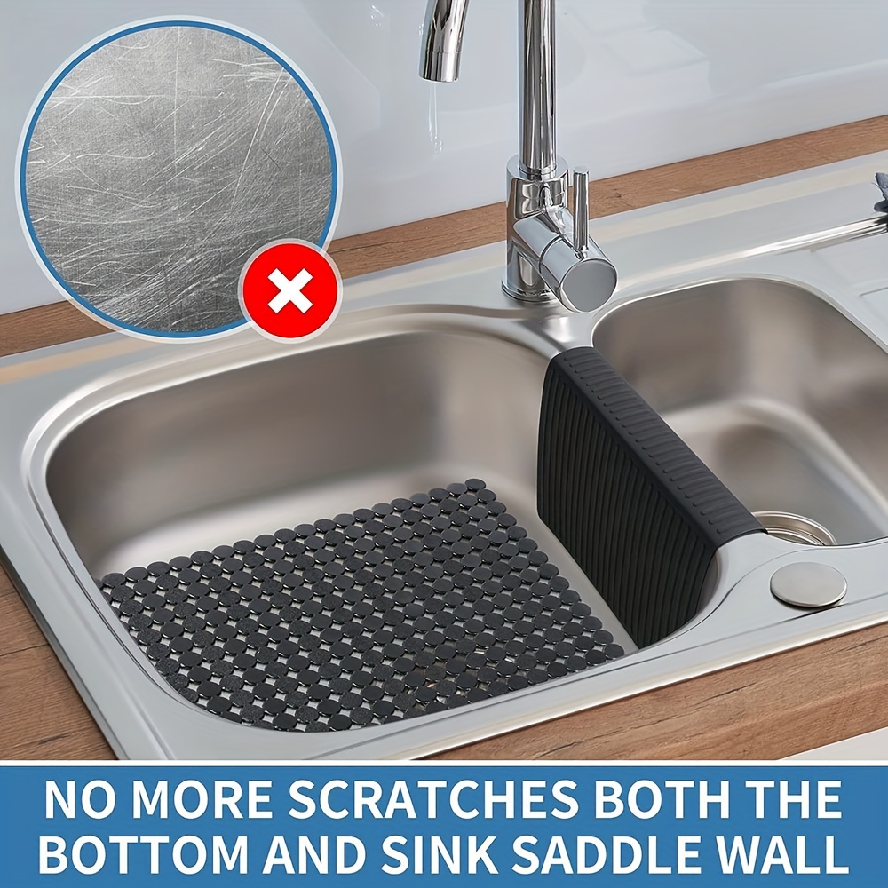 Sink Divider, Sink Mat, Ultra Thin Sink Protector, Super Soft Kitchen Sink  Mat With Suction Cups, No Smell Never Stain Durable Mat - Temu
