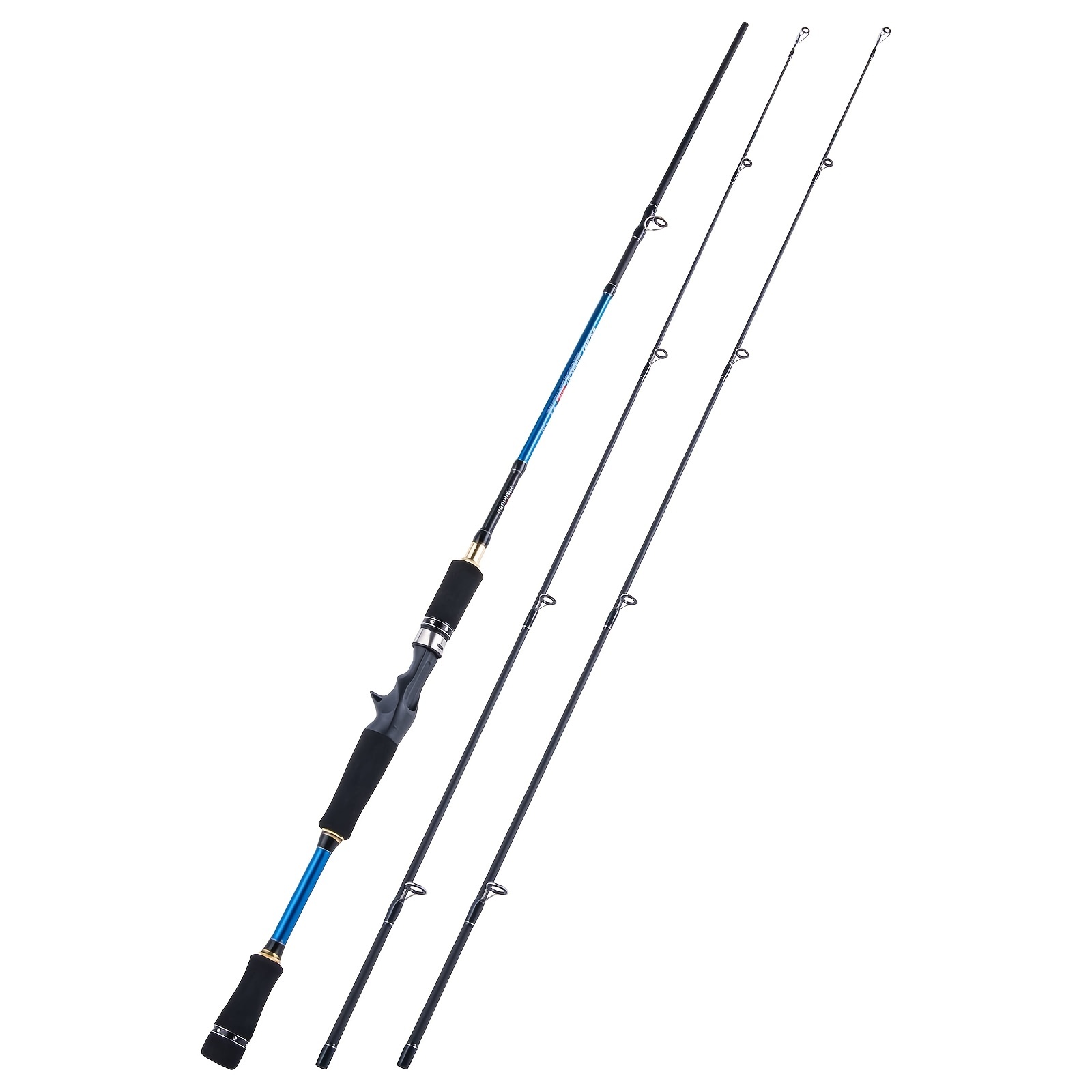 Portable Carbon Fiber Fishing Rod 2 Tips Bass Fishing In - Temu