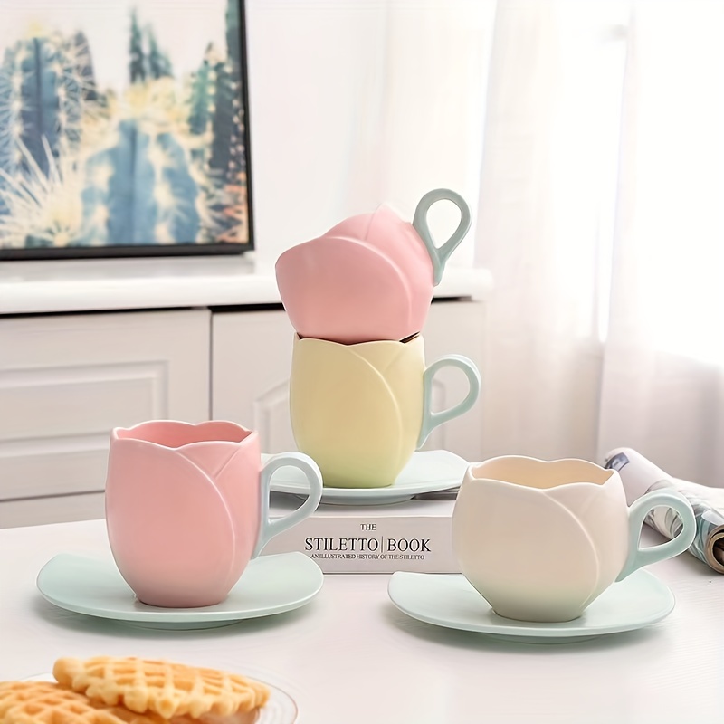 Pretty Beautiful Tea Breakfast Camping Espresso Cup Glass Cute