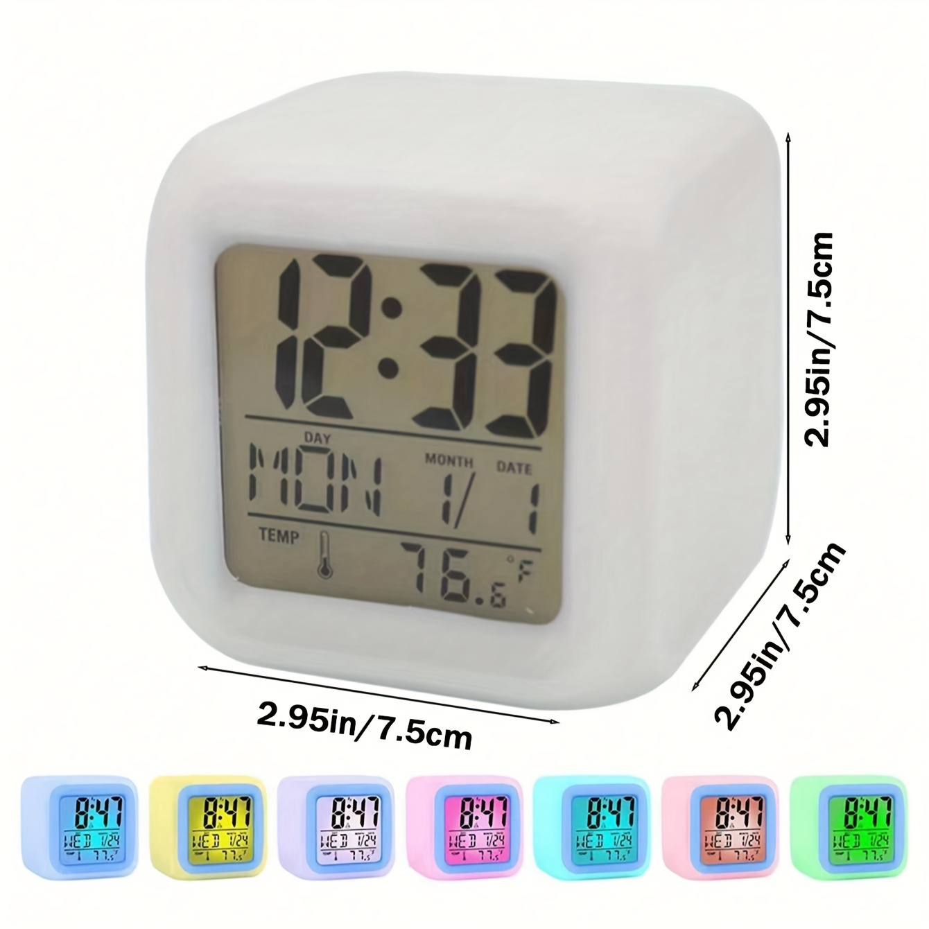 1pc Electronic Timer, 24 Hour Digital Display Square Clock