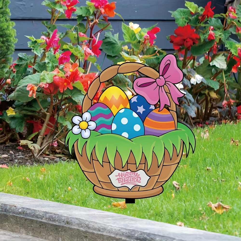 Piquets de jardin lapin de Pâques