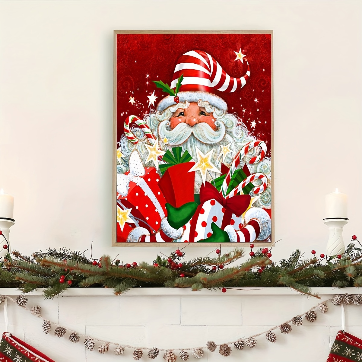 Christmas Diamond Painting Table Decoration Santa Claus 5d - Temu