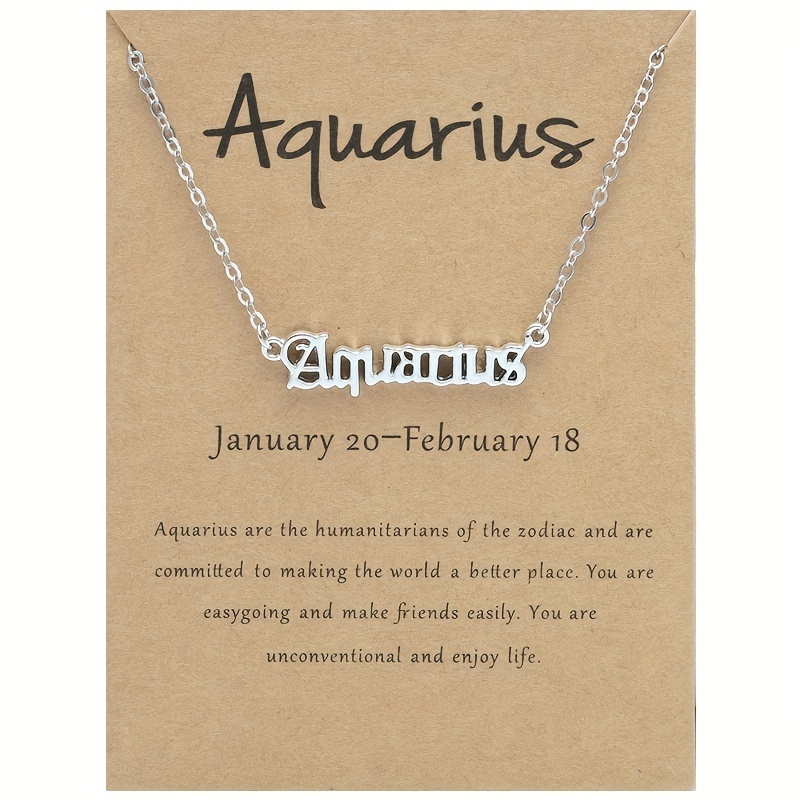 Zodiac sign necklace on sale aquarius